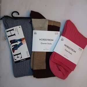 Nordstrom & Hue Ankle Socks, Bundke Of 3